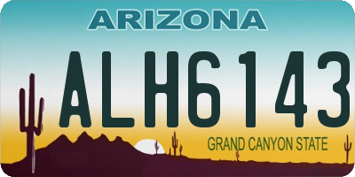AZ license plate ALH6143
