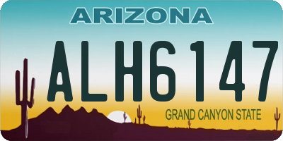 AZ license plate ALH6147