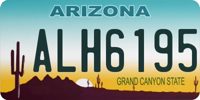 AZ license plate ALH6195