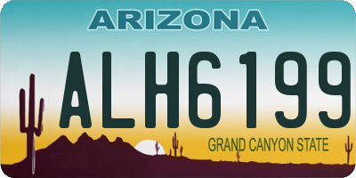 AZ license plate ALH6199