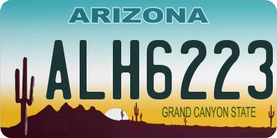 AZ license plate ALH6223