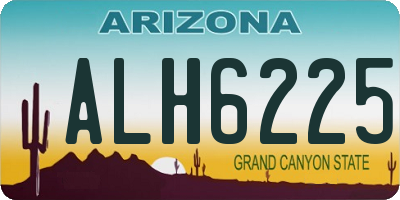 AZ license plate ALH6225