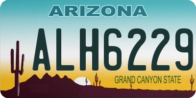 AZ license plate ALH6229