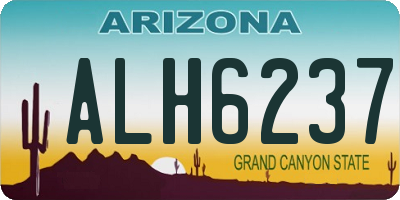 AZ license plate ALH6237