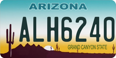 AZ license plate ALH6240