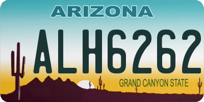 AZ license plate ALH6262