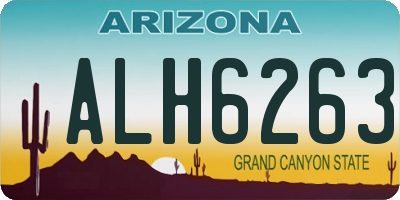 AZ license plate ALH6263