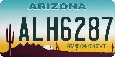 AZ license plate ALH6287