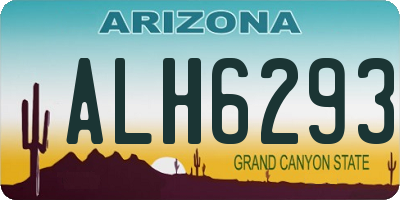AZ license plate ALH6293