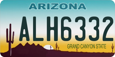 AZ license plate ALH6332