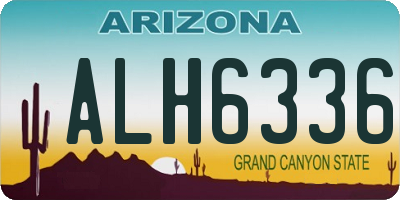 AZ license plate ALH6336