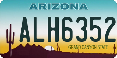AZ license plate ALH6352
