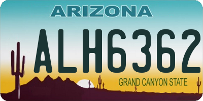 AZ license plate ALH6362