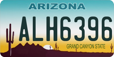 AZ license plate ALH6396
