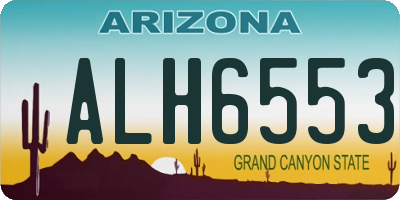 AZ license plate ALH6553