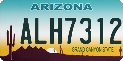 AZ license plate ALH7312