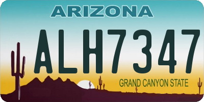 AZ license plate ALH7347