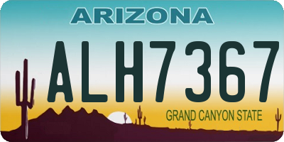 AZ license plate ALH7367