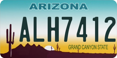AZ license plate ALH7412