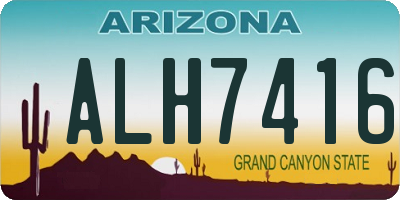 AZ license plate ALH7416