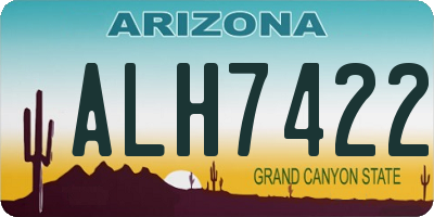 AZ license plate ALH7422