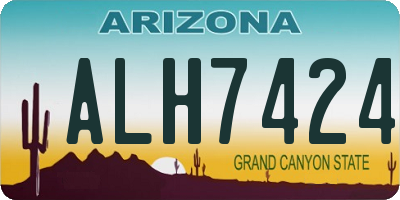 AZ license plate ALH7424