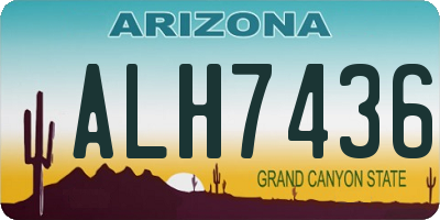AZ license plate ALH7436