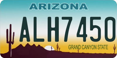 AZ license plate ALH7450