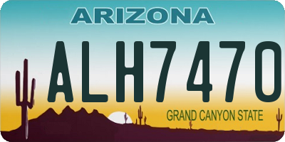 AZ license plate ALH7470