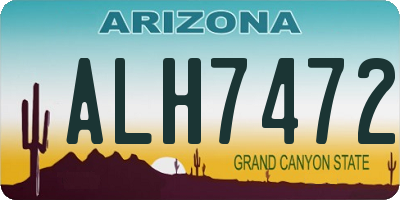 AZ license plate ALH7472