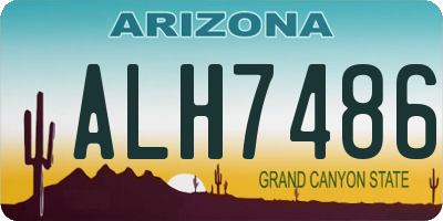 AZ license plate ALH7486