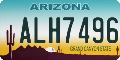 AZ license plate ALH7496