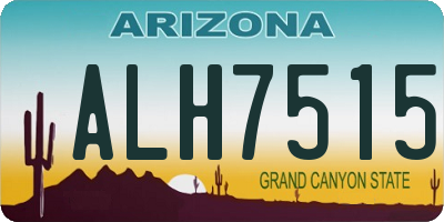 AZ license plate ALH7515