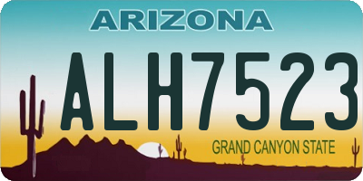 AZ license plate ALH7523