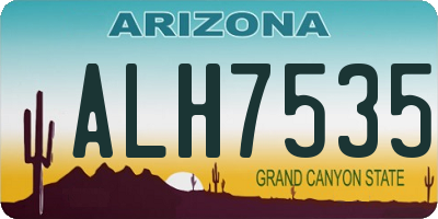 AZ license plate ALH7535