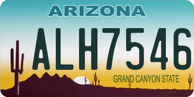 AZ license plate ALH7546