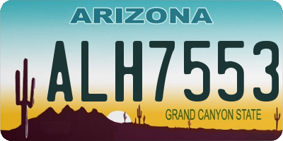 AZ license plate ALH7553