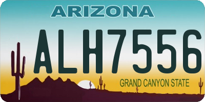 AZ license plate ALH7556