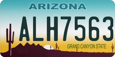 AZ license plate ALH7563