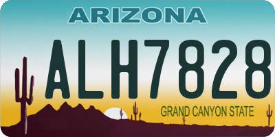 AZ license plate ALH7828