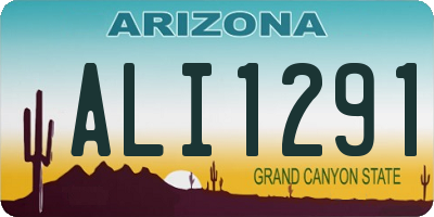 AZ license plate ALI1291