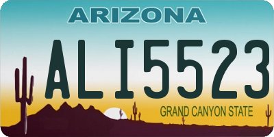 AZ license plate ALI5523