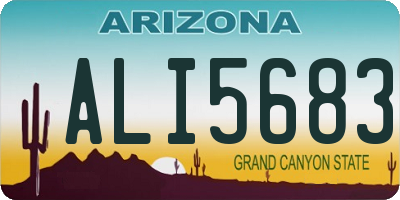 AZ license plate ALI5683