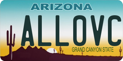 AZ license plate ALL0VC