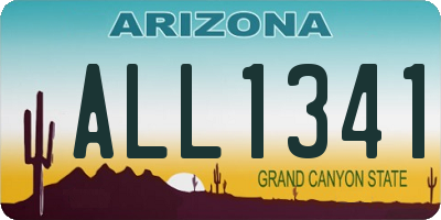 AZ license plate ALL1341
