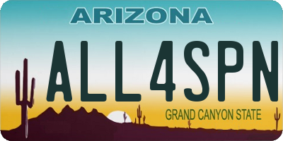 AZ license plate ALL4SPN