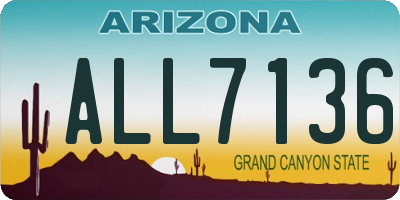 AZ license plate ALL7136