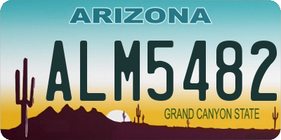 AZ license plate ALM5482