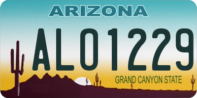 AZ license plate ALO1229