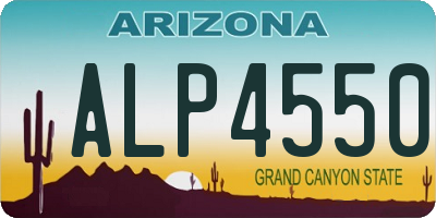 AZ license plate ALP4550